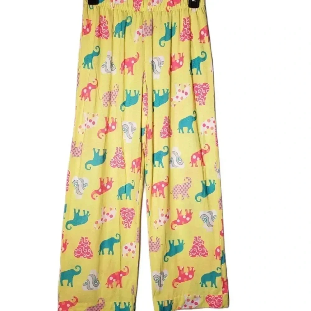Cat & Jack Yellow Animal PJ Pants XL